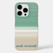 Ocean Beach Modern Waterverf Brush Lijnen Naam Case-Mate iPhone Case (Achterkant)