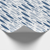 Ocean Beach Nautical Fish Pattern Cadeaupapier (Hoek)