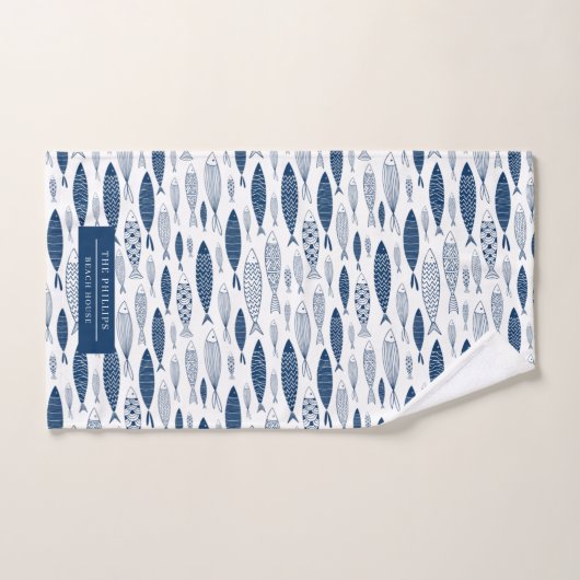 Ocean Beach Nautical Fish Pattern Handdoek (Handdoek)