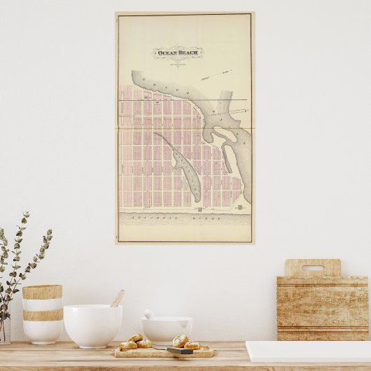 Ocean Beach, New Jersey Poster (Keuken)