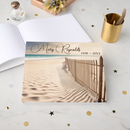 Ocean Beach Omheining Herdenkingsdienst Gastenboek (Voorkant open)