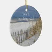 Ocean Beach on Kaap Cod Keramisch Ornament (Rechts)