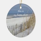 Ocean Beach on Kaap Cod Keramisch Ornament (Links)