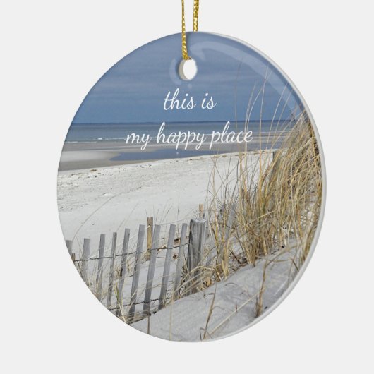 Ocean Beach on Kaap Cod Keramisch Ornament (Links)