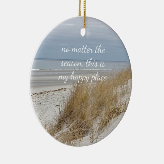 Ocean Beach on Kaap Cod Keramisch Ornament (Rechts)