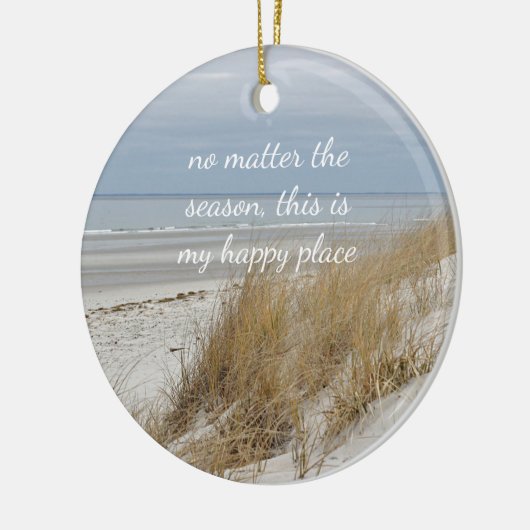 Ocean Beach on Kaap Cod Keramisch Ornament (Links)