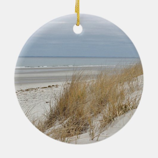 Ocean Beach on Kaap Cod Keramisch Ornament (Achterkant)