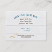 Ocean Beach op hout Visitekaartje (Achterkant)