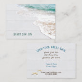 Ocean Beach op hout Visitekaartje (Voorkant / Achterkant)