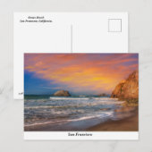 Ocean Beach op Sunset Briefkaart (Voorkant / Achterkant)