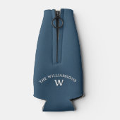 Ocean Beach Palm Flamingo Personalized  Flesjeskoeler (Achterkant)