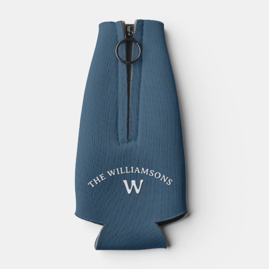 Ocean Beach Palm Flamingo Personalized  Flesjeskoeler (Achterkant)