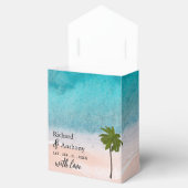 Ocean Beach Palm Tree bruiloft Bedankdoosjes (Geopend)