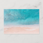 Ocean Beach Palm Tree bruiloft detail Informatiekaartje (Achterkant)