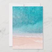 Ocean Beach Palm Tree bruiloft Kaart (Achterkant)