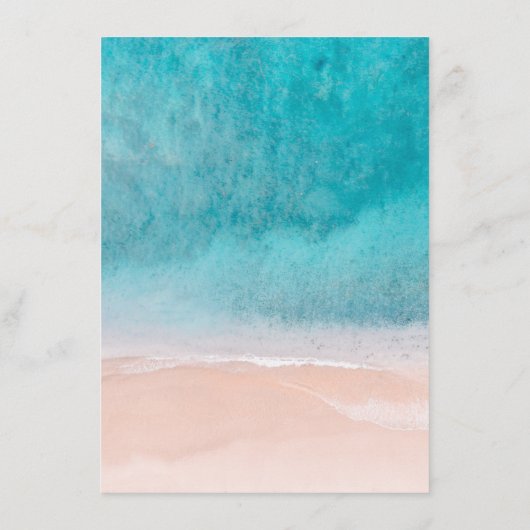 Ocean Beach Palm Tree Bruiloft Menu (Achterkant)