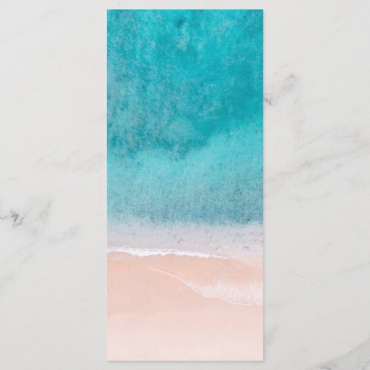 Ocean Beach Palm Tree Bruiloft Menu (Achterkant)