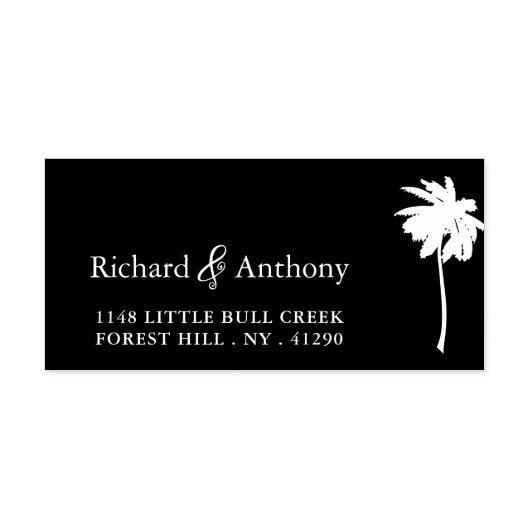 Ocean Beach Palm Tree Zelfinktende Stempel (Design)