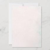 Ocean Beach Palm Trees Roze Sky Elegante bruiloft Kaart (Achterkant)