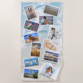 Ocean Beach Photo Collage Template Strandlaken (Voorkant)