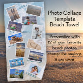 Ocean Beach Photo Collage Template Strandlaken