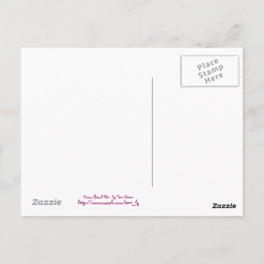 Ocean Beach pier Briefkaart (Achterkant)