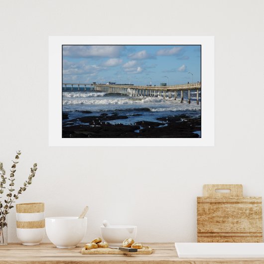 Ocean Beach Pier Poster (Keuken)