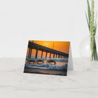 Ocean Beach Pier - Strandkrabben Bedankkaart