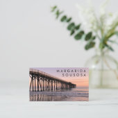 Ocean Beach Pier Sunset Fotoreistoerisme Visitekaartje (Staand voorkant)