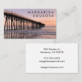 Ocean Beach Pier Sunset Fotoreistoerisme Visitekaartje (Voorkant / Achterkant)