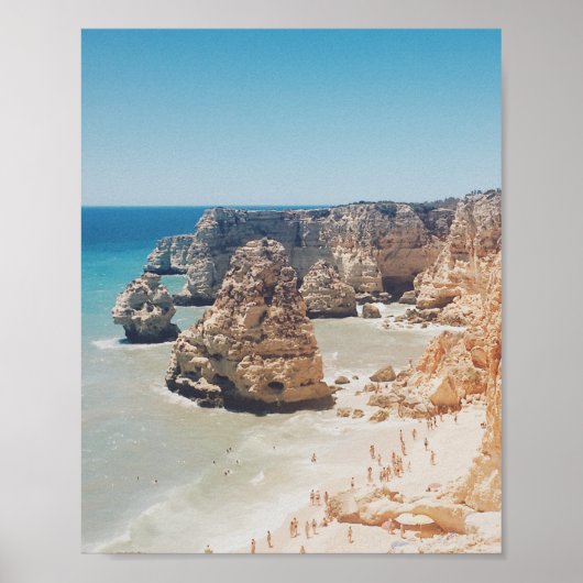 Ocean Beach Portugal Cliffs Coves Foto Poster (Voorkant)