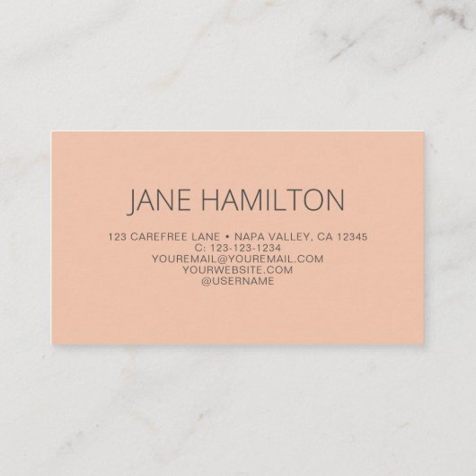 Ocean Beach Reisagent Visitekaartje (Achterkant)