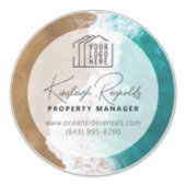 Ocean / Beach Rental Property Manager Aangepaste f Sticker (Voorkant)