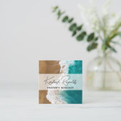 Ocean / Beach Rental Property Manager Aangepaste f Vierkante Visitekaartje (Staand voorkant)