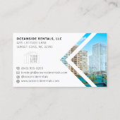 Ocean / Beach Rental Property Manager Aangepaste f Visitekaartje (Achterkant)