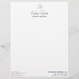 Ocean / Beach Rental Property Manager Custom Logo Briefhoofd