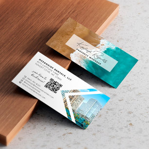 Ocean / Beach Rental Property Manager QR-code Visitekaartje