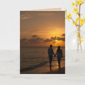 OCEAN BEACH ROMANTIC LIEFT VAN U DIE KAART HANDT (Gele Bloem)