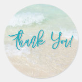 Ocean Beach Round Dank je wel. Ronde Sticker (Voorkant)