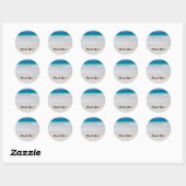Ocean Beach Round Dank je wel. Ronde Sticker (Vel)