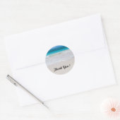 Ocean Beach Round Dank je wel. Ronde Sticker (Envelop)