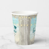 Ocean Beach Rustic Wood Lights Afstuderen partij Papieren Bekers (Rechts)