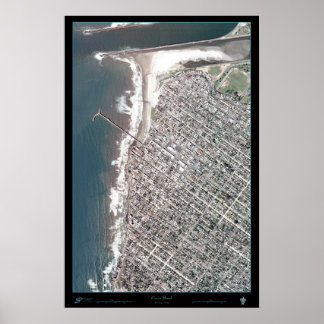 Ocean Beach San Diego California satelliet poster