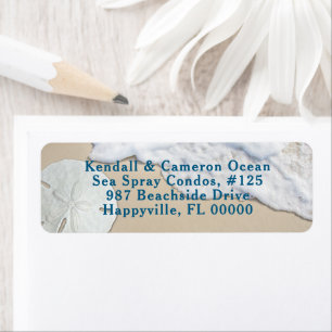 Ocean Beach Sand Dollar Retouradres Labels