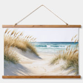 Ocean Beach Sand Dunes Grasses Pathway Beach Art Hangend Wandkleed (Voorkant)