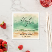 Ocean Beach Sand Waterverf Dank u Servet (Insitu)