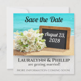 Ocean Beach Save the Date Bruiloft Kaart