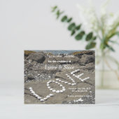 Ocean Beach Scene sparen de Datum Aankondigingskaart (Staand voorkant)