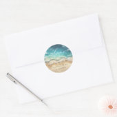 Ocean Beach Schattigee handtekening Boho Welkom br Ronde Sticker (Envelop)