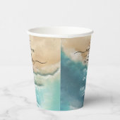 Ocean Beach Schattigee Signature Boho Nieuw Weds P Papieren Bekers (Rechts)